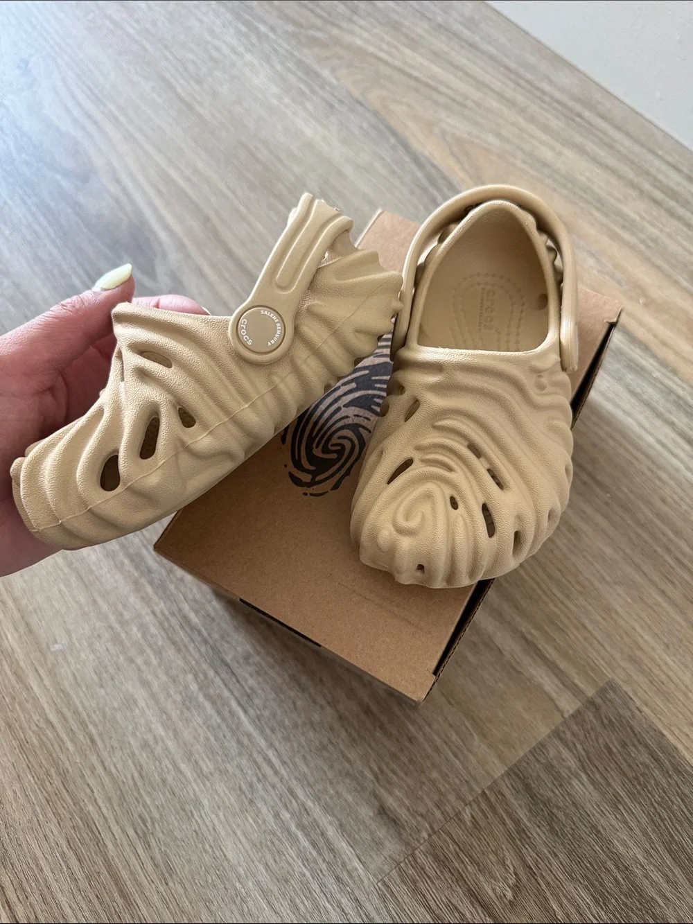 CROCS Kids Sculpted Slip-On Clog in Stone Soup